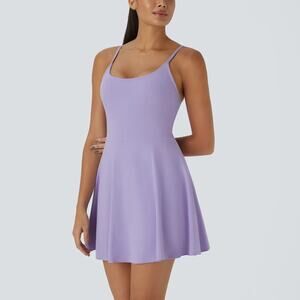 HALARA Lavender Spaghetti Strap Dress